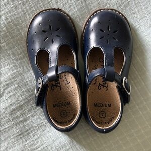 Foot Mates Kids Navy Blue Leather Shoes